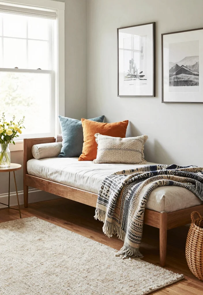 16 Bedroom in Living Room Ideas: Smart Studio Solutions - 6. Daybeds for a Cozy Feel 1