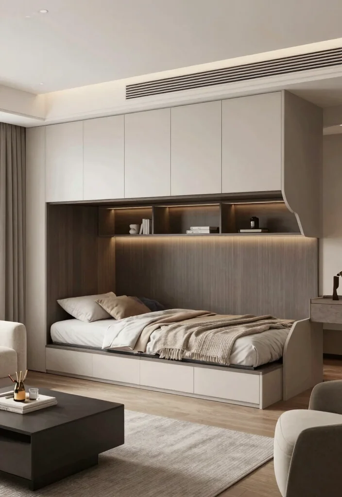 16 Bedroom in Living Room Ideas: Smart Studio Solutions - 7. Hidden Beds for Smart Solutions 1