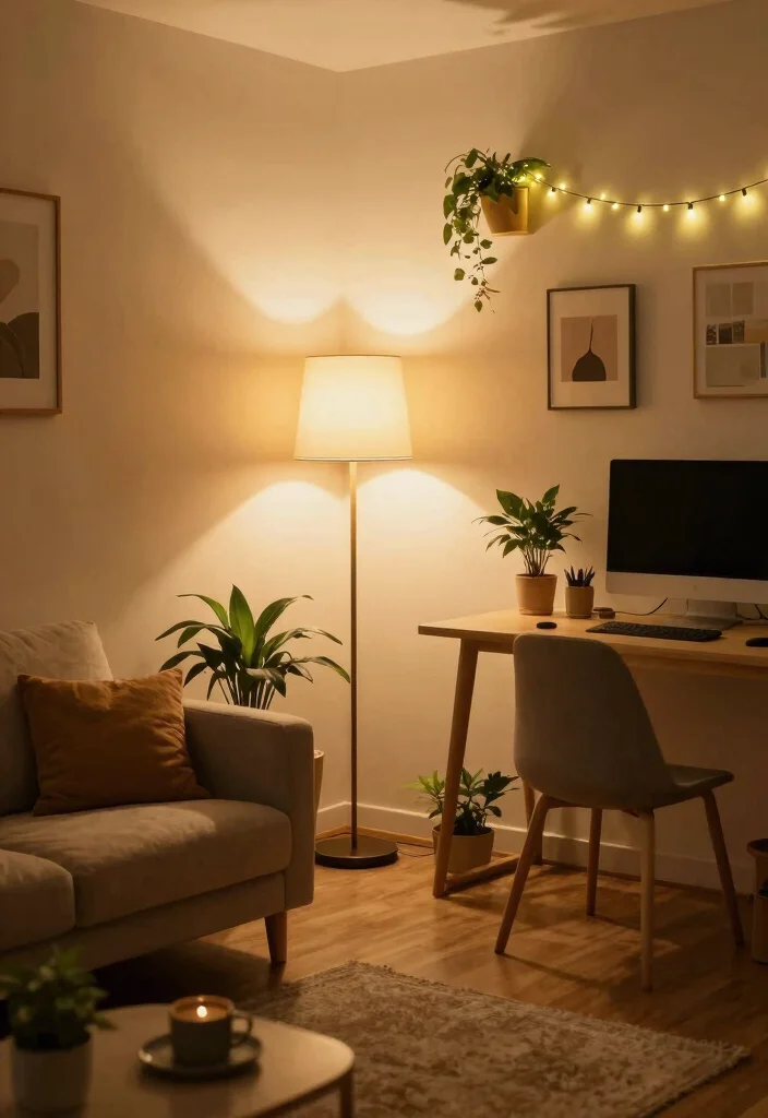 16 Bedroom in Living Room Ideas: Smart Studio Solutions - 9. Adaptive Lighting Solutions 1