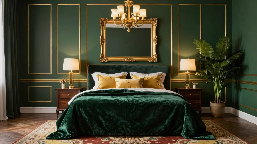 16 Dark Green and Gold Bedroom Ideas Rich and Luxurious