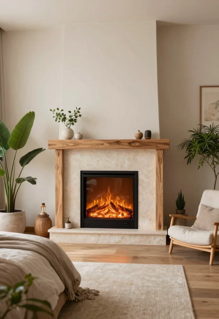 16 Fireplace in Bedroom Ideas for Cozy Luxury Vibes - 10. Zen-inspired Sanctuary 1