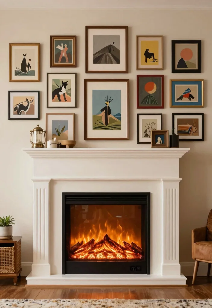 16 Fireplace in Bedroom Ideas for Cozy Luxury Vibes - 16. Customizable Surround with Art 1