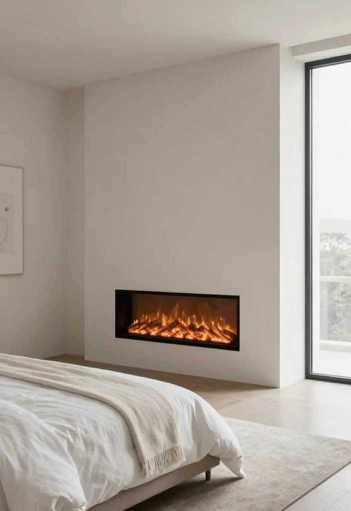 16 Fireplace in Bedroom Ideas for Cozy Luxury Vibes - 2. Sleek Modern Minimalism 1