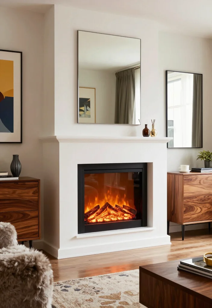 16 Fireplace in Bedroom Ideas for Cozy Luxury Vibes - 7. Contemporary Glam with Glass 1