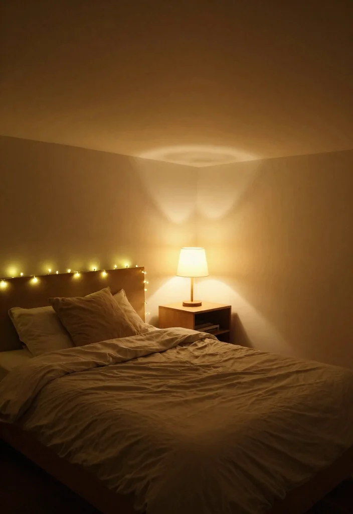 16 Low Ceiling Bedroom Ideas: Cozy and Clever Design - 10. Use Soft Lighting to Enhance Ambiance 1
