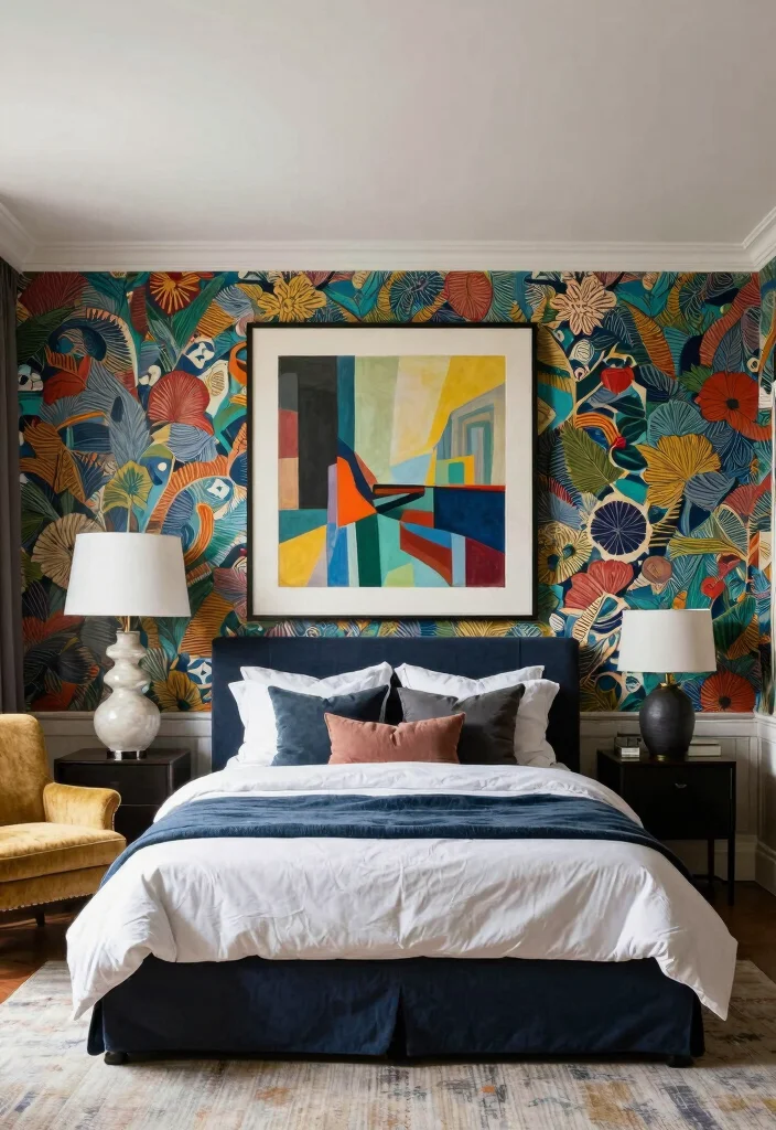 16 Low Ceiling Bedroom Ideas: Cozy and Clever Design - 16. Embrace Your Style with Statement Decor 1