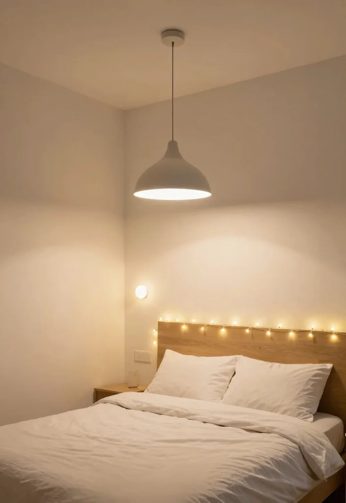16 Low Ceiling Bedroom Ideas: Cozy and Clever Design - 3. Statement Lighting to Draw the Eye Upward 1