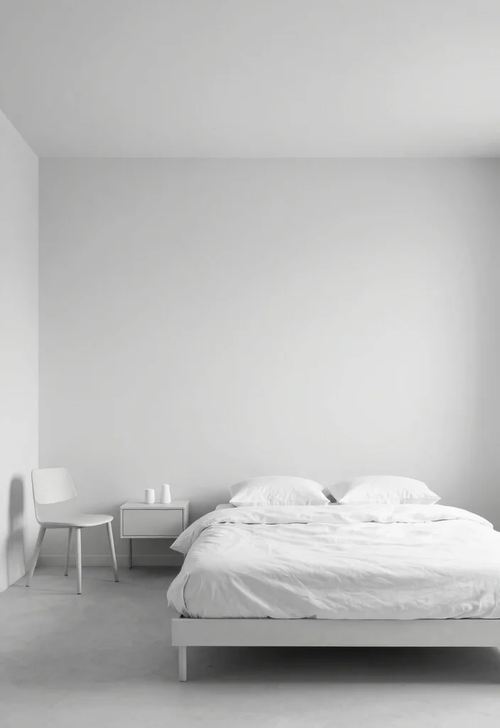16 Low Ceiling Bedroom Ideas: Cozy and Clever Design - 9. Embrace Minimalism for a Clean Look 1
