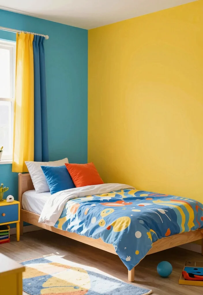 16 Small Boys Bedroom Ideas Space Saving and Fun - 15. Bright and Bold Color Schemes 1