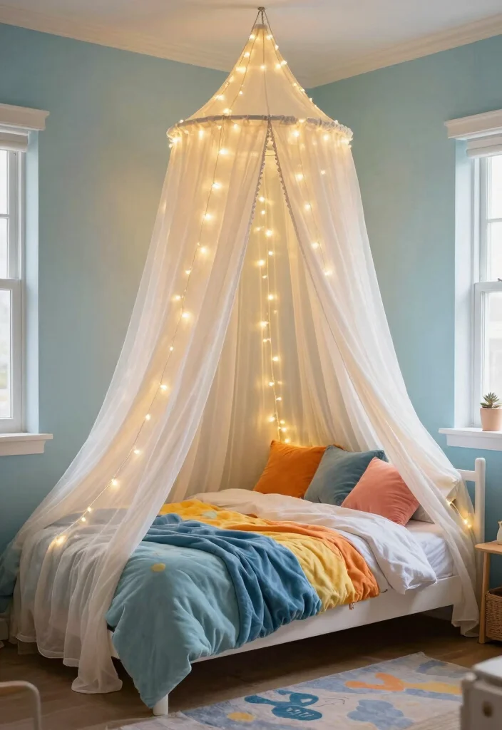 16 Small Boys Bedroom Ideas Space Saving and Fun - 6. Playful Canopy Beds 1