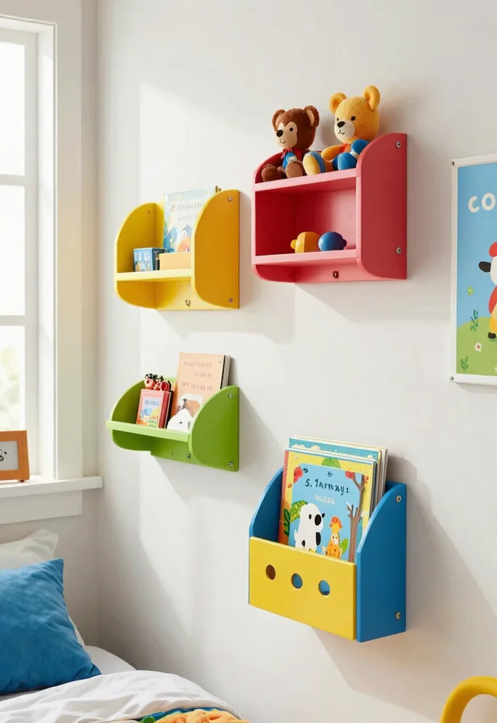 16 Small Boys Bedroom Ideas Space Saving and Fun - 9. Wall-mounted Storage Solutions 1