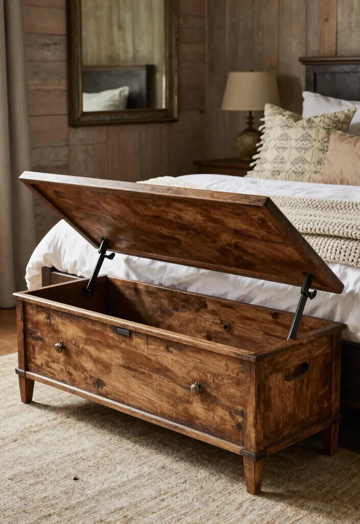 17 Bedroom Bench With Storage Ideas: Practical and Elegant - 1. Classic Wooden Storage Bench 1