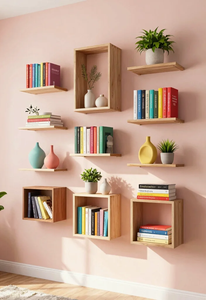 17 Bedroom Storage for Small Rooms: Smart Space Saving Ideas - 2. Wall-Mounted Shelves 1