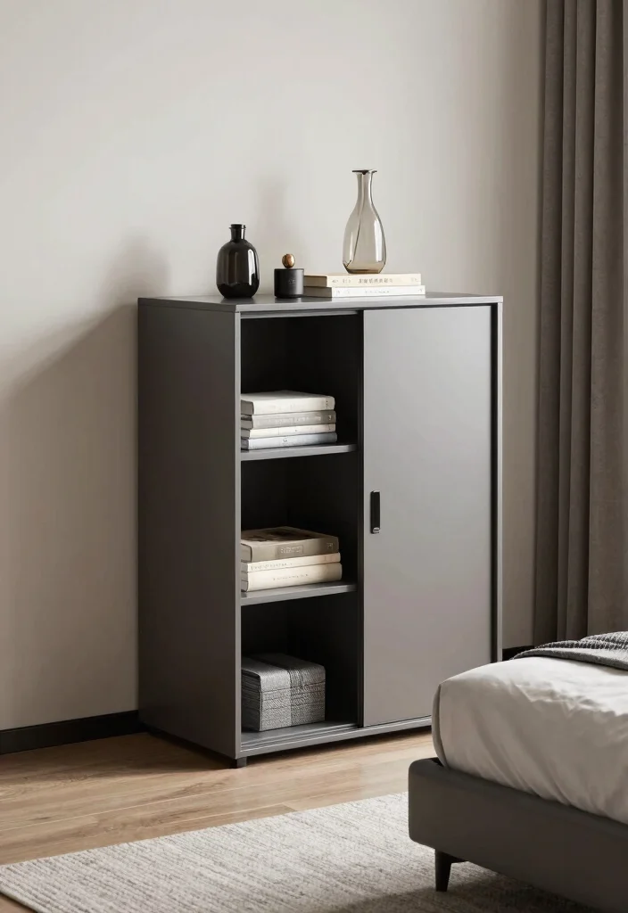 17 Cube Storage Ideas for a Modern Bedroom - 14. Cube Storage with Sliding Doors 1