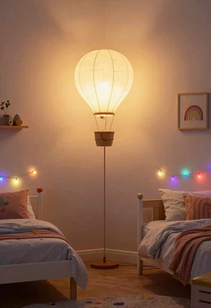 17 Small Shared Kids Bedroom Ideas Functional and Cute - 13. Playful Lighting 1