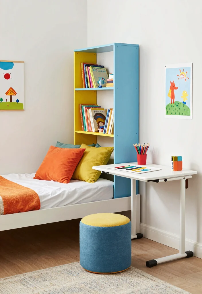 17 Small Shared Kids Bedroom Ideas Functional and Cute - 2. Multi-Functional Furniture 1