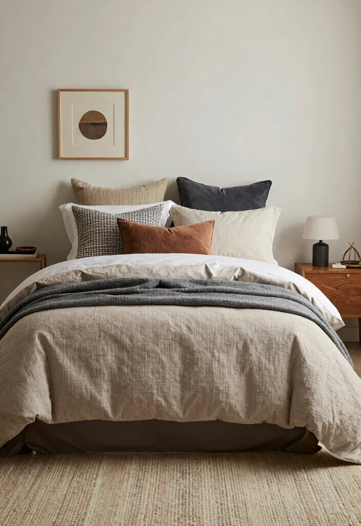 18 Bedroom Ideas for Small Spaces That Maximize Every Inch - 13. Layered Textures: Add Depth 1