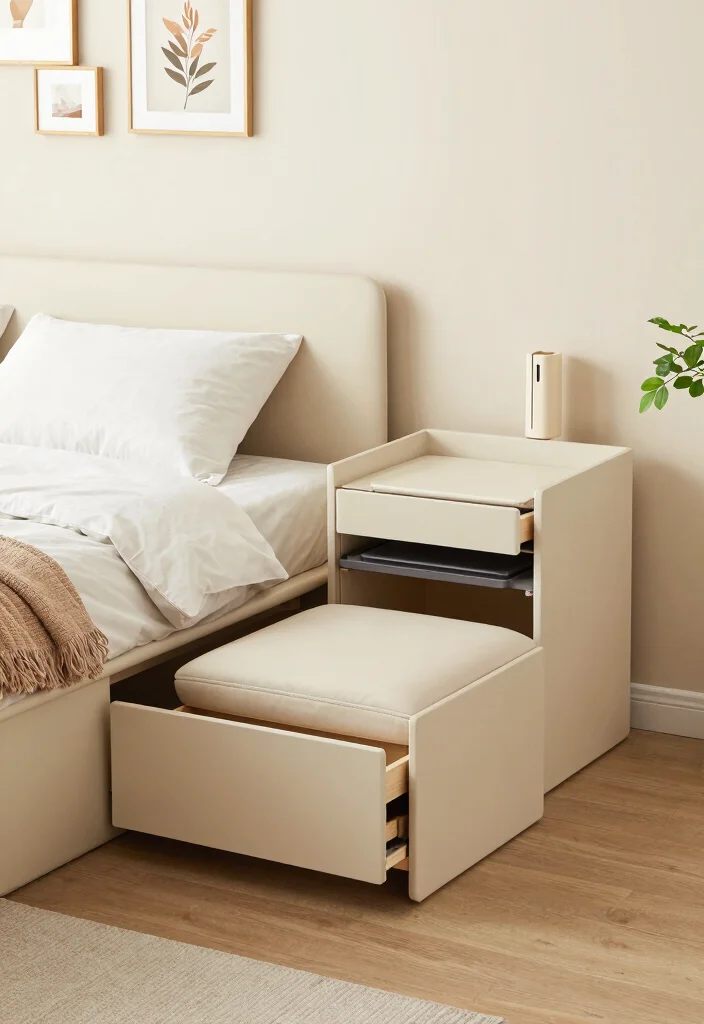 18 Bedroom Ideas for Small Spaces That Maximize Every Inch - 2. Multi-Functional Furniture: Double Duty 1