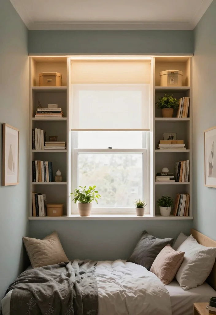 18 Bedroom Ideas for Small Spaces That Maximize Every Inch - 3. Built-In Shelves: The Smart Solution 1