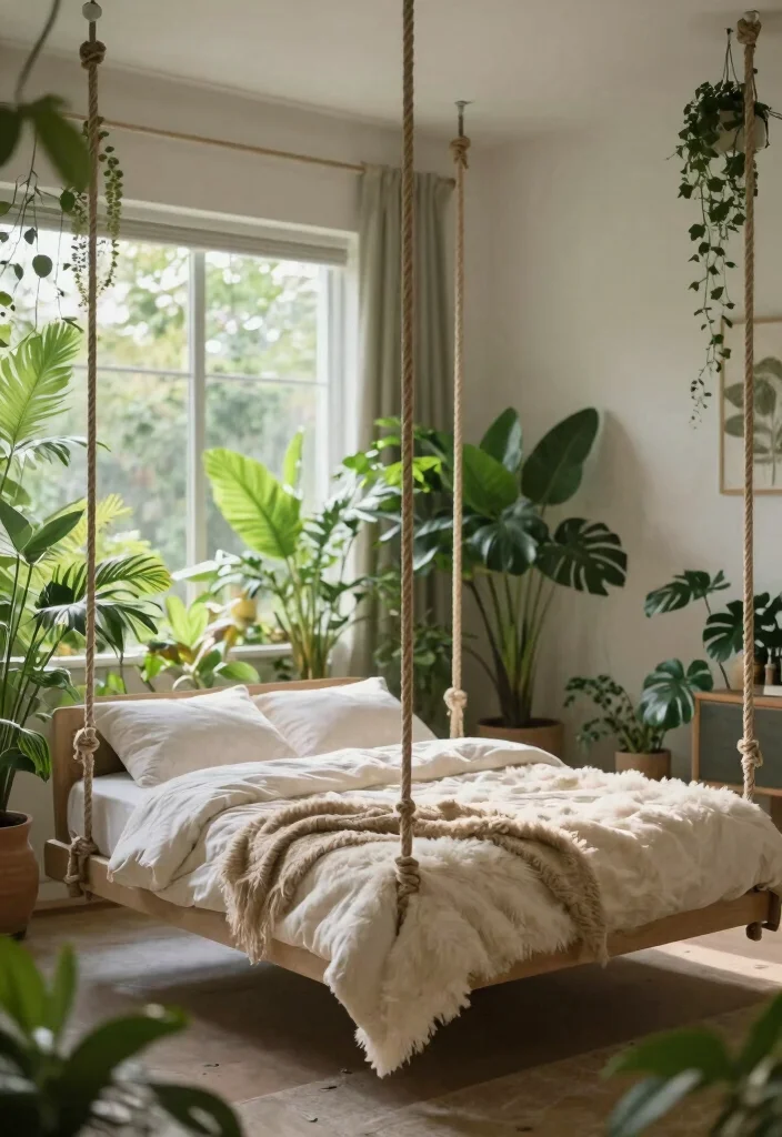 18 No Bed Bedroom Ideas for Creative Minimal Living - 15. Hanging Beds 1