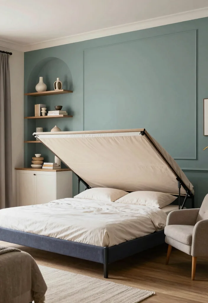 18 No Bed Bedroom Ideas for Creative Minimal Living - 5. Murphy Beds for Versatility 1