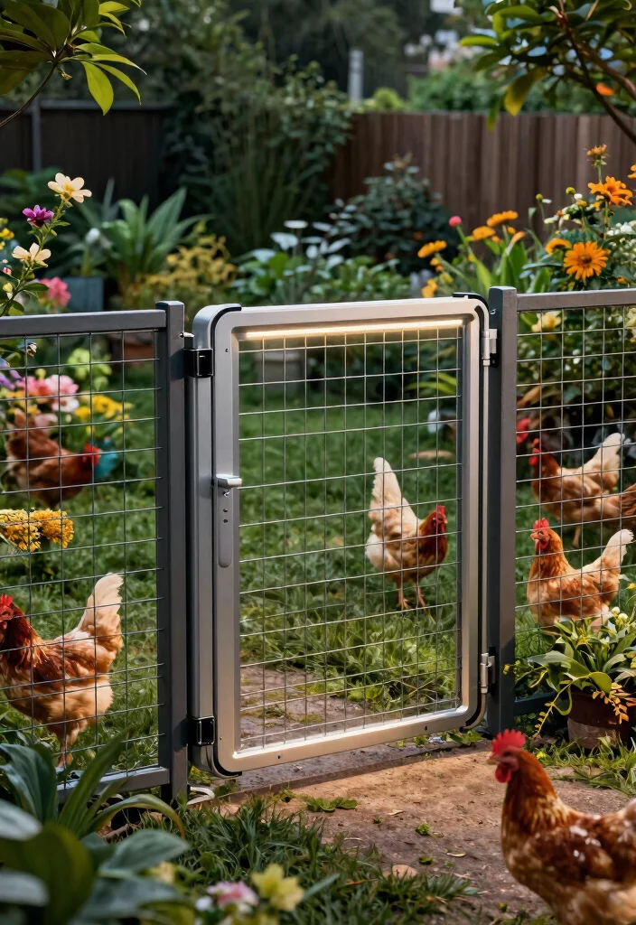 12 Chicken Wire Fence Ideas That Keep Predators Out All Night - 10. Automatic Chicken Wire Gate Systems 1