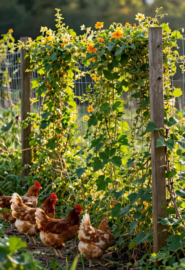 12 Chicken Wire Fence Ideas That Keep Predators Out All Night - 5. Greenery-Covered Chicken Wire Fences 1