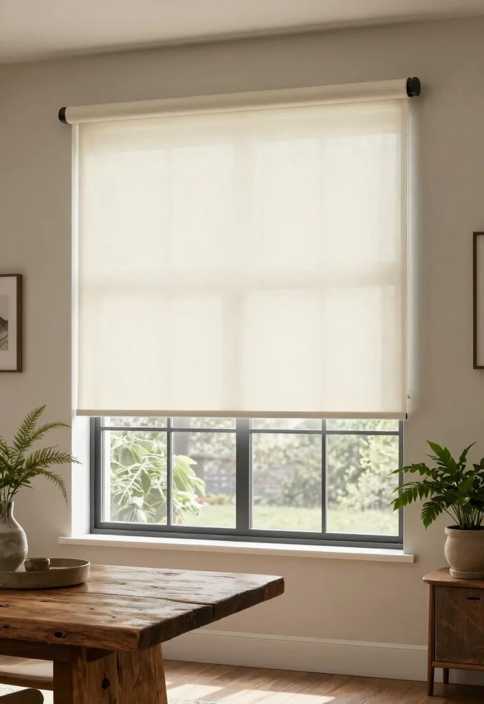 12 Farmhouse Window Treatments That Block Sun Without Going Dark - 10. Eco-Friendly Roller Shades 1