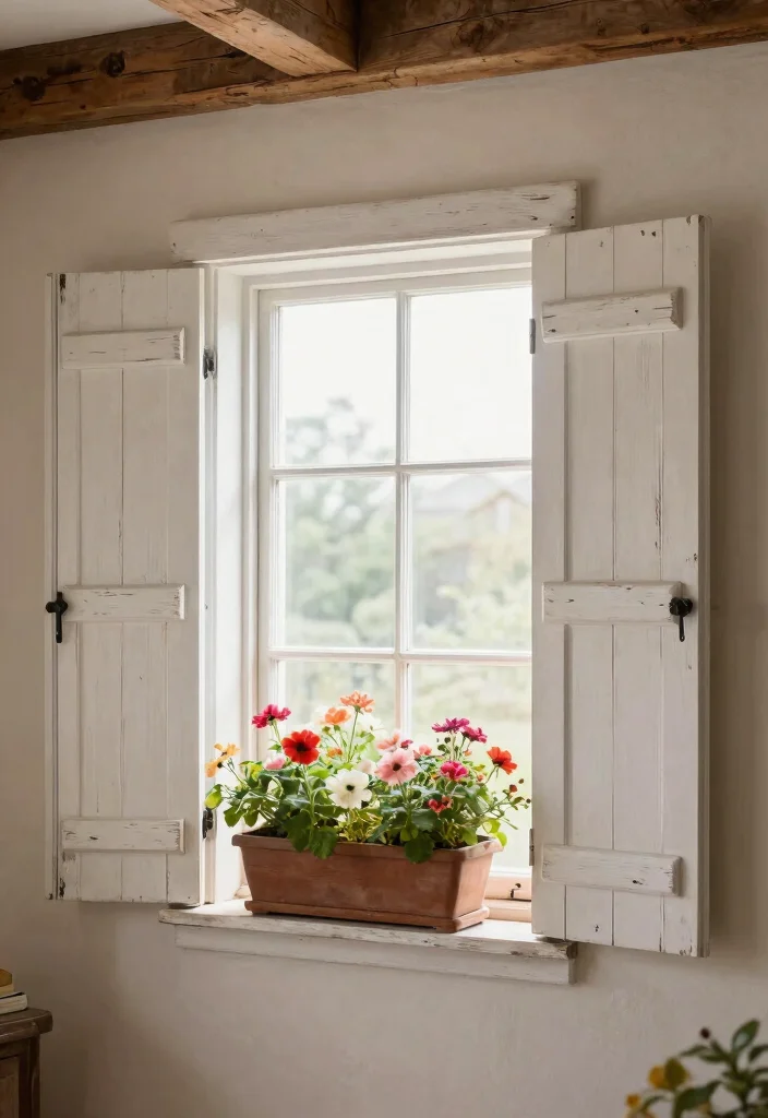 12 Farmhouse Window Treatments That Block Sun Without Going Dark - 2. Rustic Window Decor 1