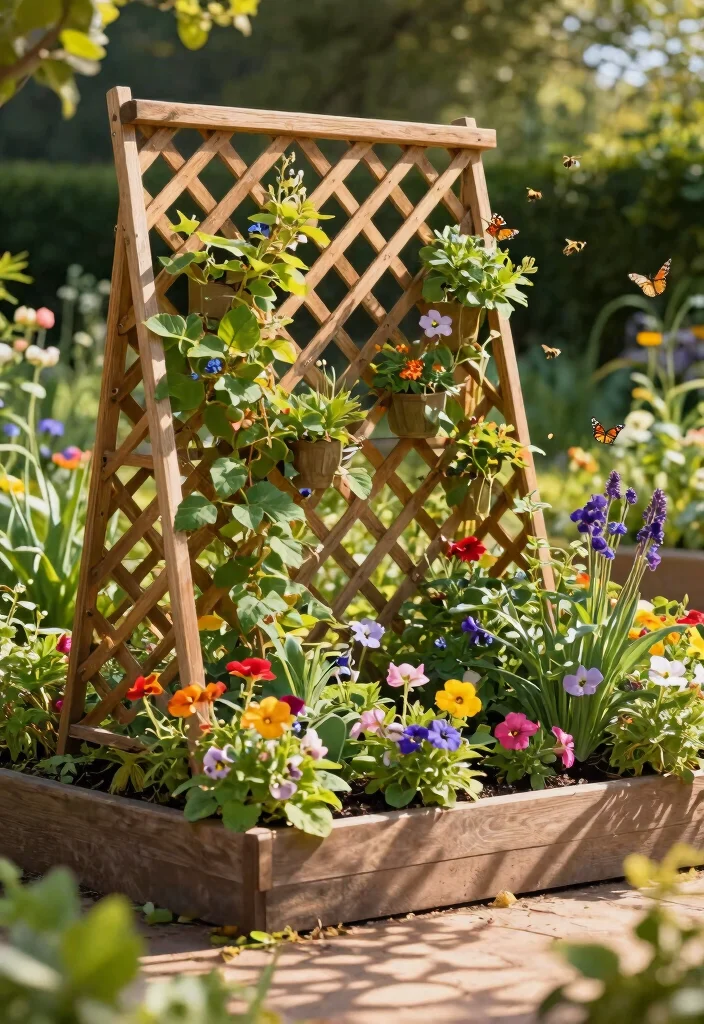 12 Garden Bed With Trellis Ideas That Support Heavy Vines - 3. Lattice Designs for Versatility 1