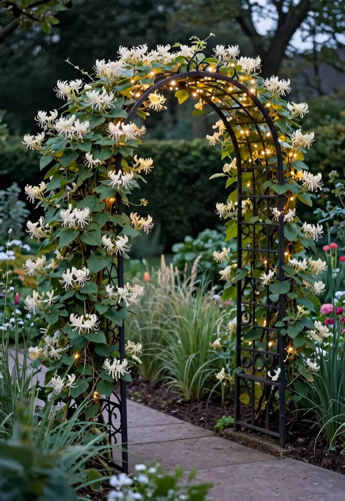 12 Garden Bed With Trellis Ideas That Support Heavy Vines - 7. Arched Garden Trellis for Elegance 1