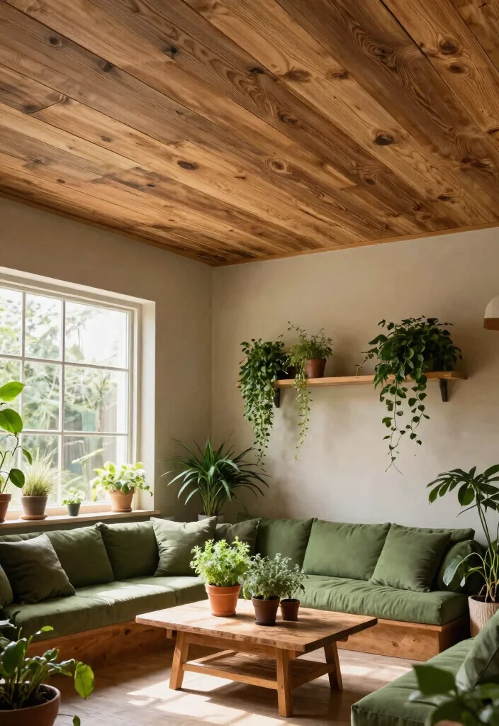 12 PVC Ceiling Panels Ideas That Don't Look Like Plastic - 1. Rustic Charm with Wood-Look Panels 1