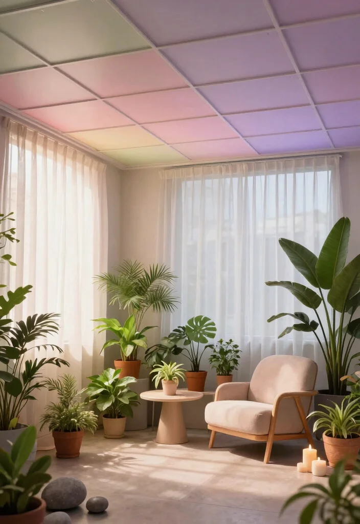 12 PVC Ceiling Panels Ideas That Don't Look Like Plastic - 7. Soft Pastels for a Serene Escape 1
