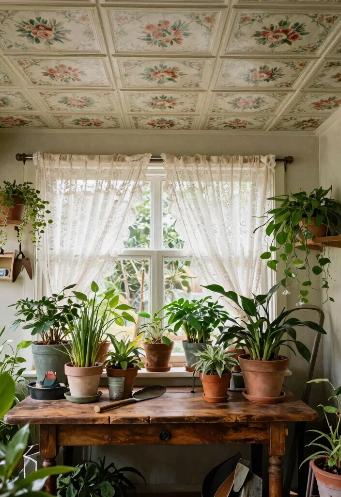 12 PVC Ceiling Panels Ideas That Don't Look Like Plastic - 9. Vintage Patterns for Timeless Appeal 1