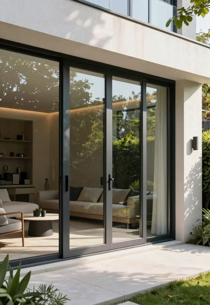 12 Puertas de Patio Que Maximizan Luz Natural y Privacidad - 9. Contemporary Pivot Doors 1