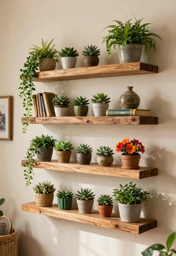 12 Western Farmhouse Decor Ideas That Don't Feel Like a Costume - 2. Rustic Wooden Shelves 1