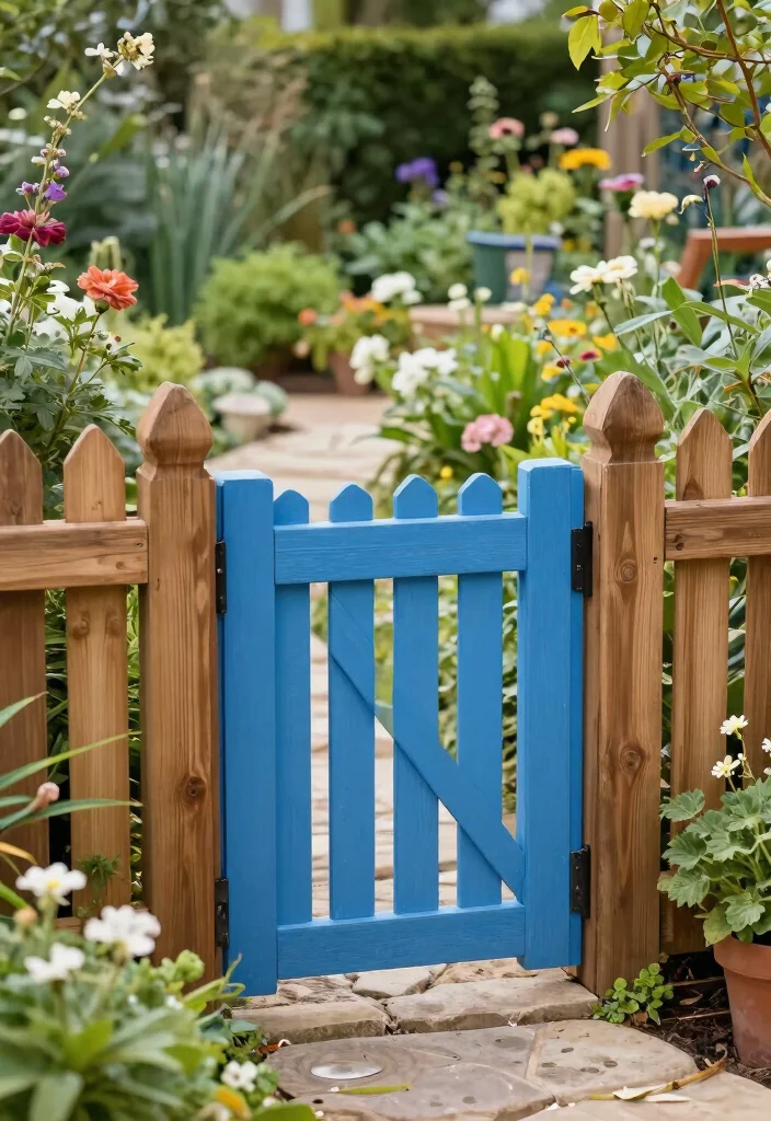 12 Wood Picket Fence Designs That Boost Curb Appeal - 11. Garden Gate Integrated Fence 1