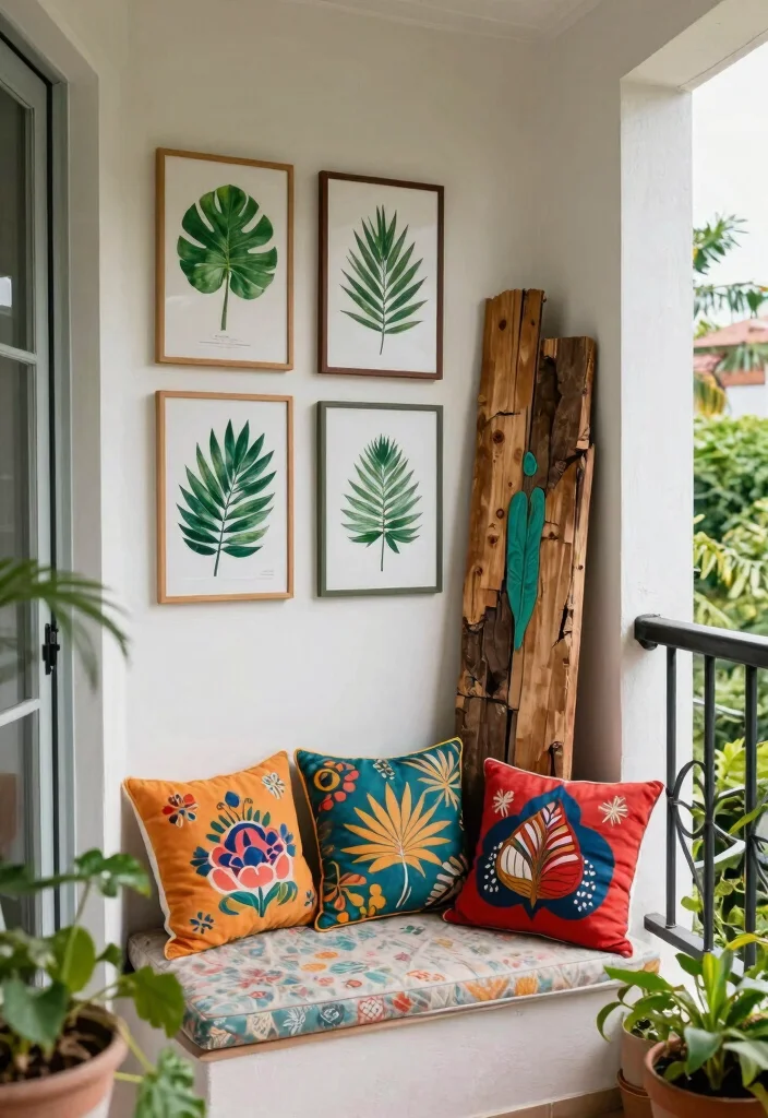 14 Balcony Decoration Ideas on a Budget for Small Outdoor Spaces - 10. Artwork and Decor: Personalize with Style 1