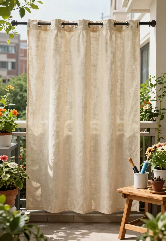 14 Balcony Door Curtains That Block Sun and Provide Privacy - 6. Canvas Drop Cloths 1
