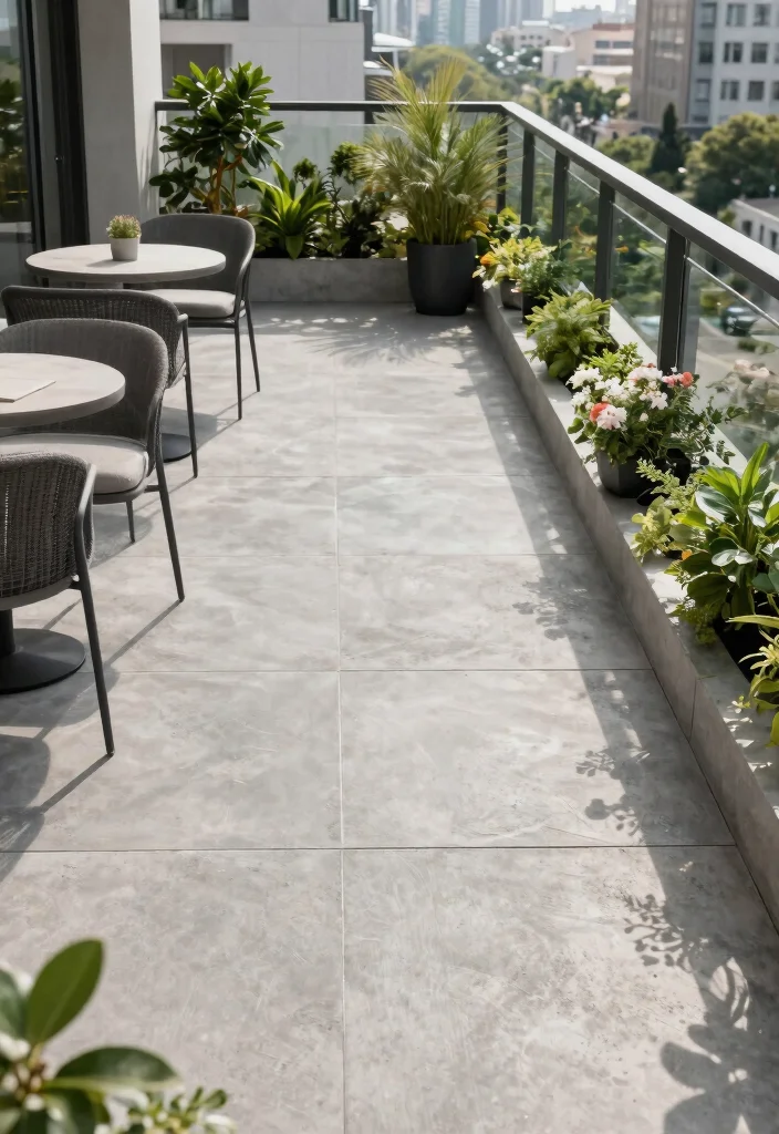 14 Balcony Tiles Floors That Hold Up to Weather and Heavy Foot Traffic - 11. Concrete Tiles 1