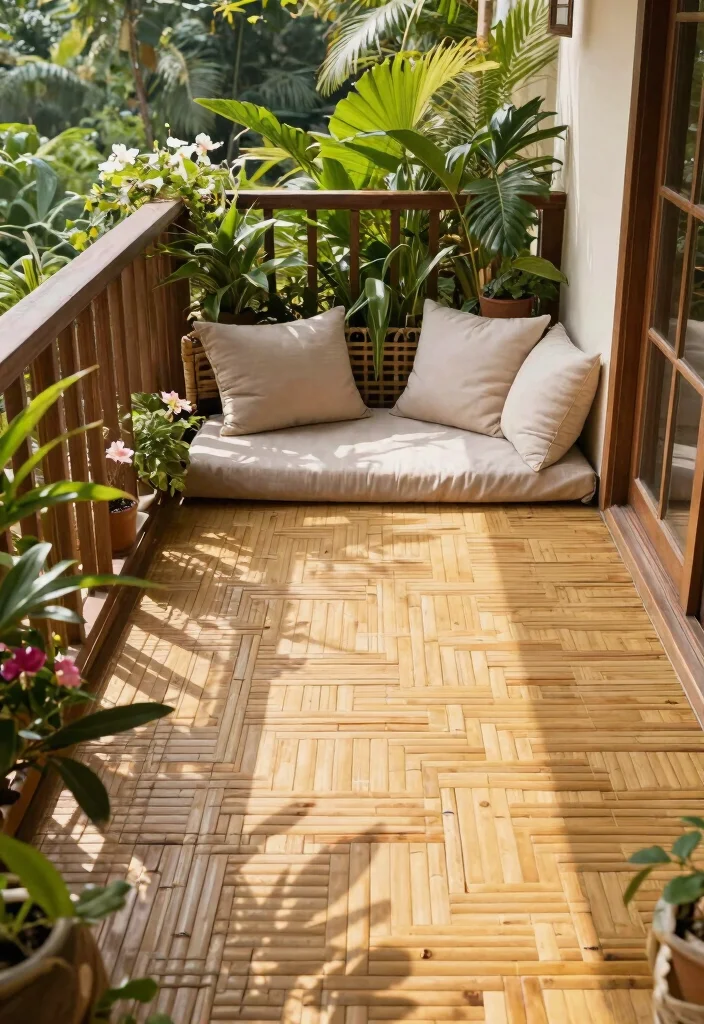 14 Balcony Tiles Floors That Hold Up to Weather and Heavy Foot Traffic - 13. Bamboo Tiles 1