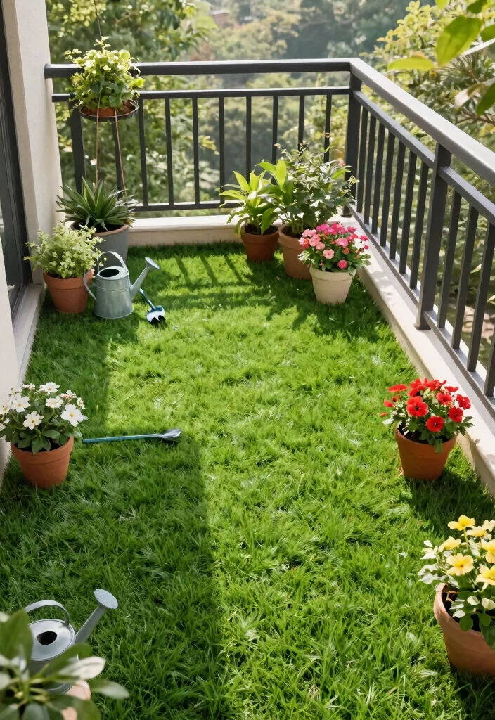 14 Balcony Tiles Floors That Hold Up to Weather and Heavy Foot Traffic - 6. Eco-Friendly Grassy Tiles 1