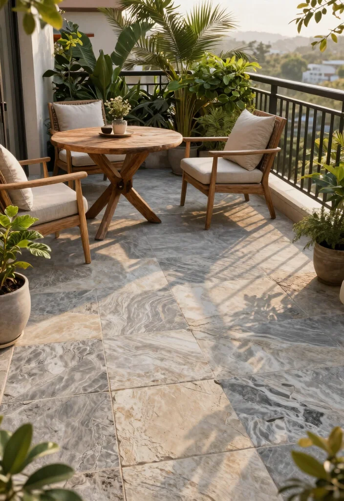 14 Balcony Tiles Floors That Hold Up to Weather and Heavy Foot Traffic - 8. Natural Stone Tiles 1