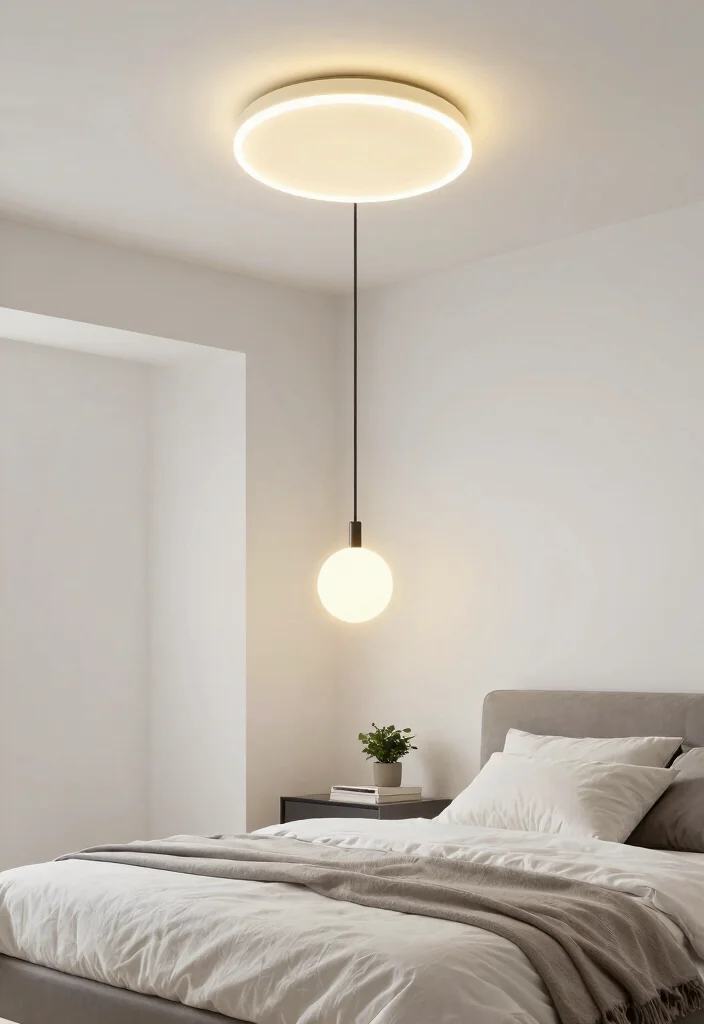 14 Bedroom Ceiling Light Ideas That Don't Require Rewiring - 12. Floating Ceiling Lights 1