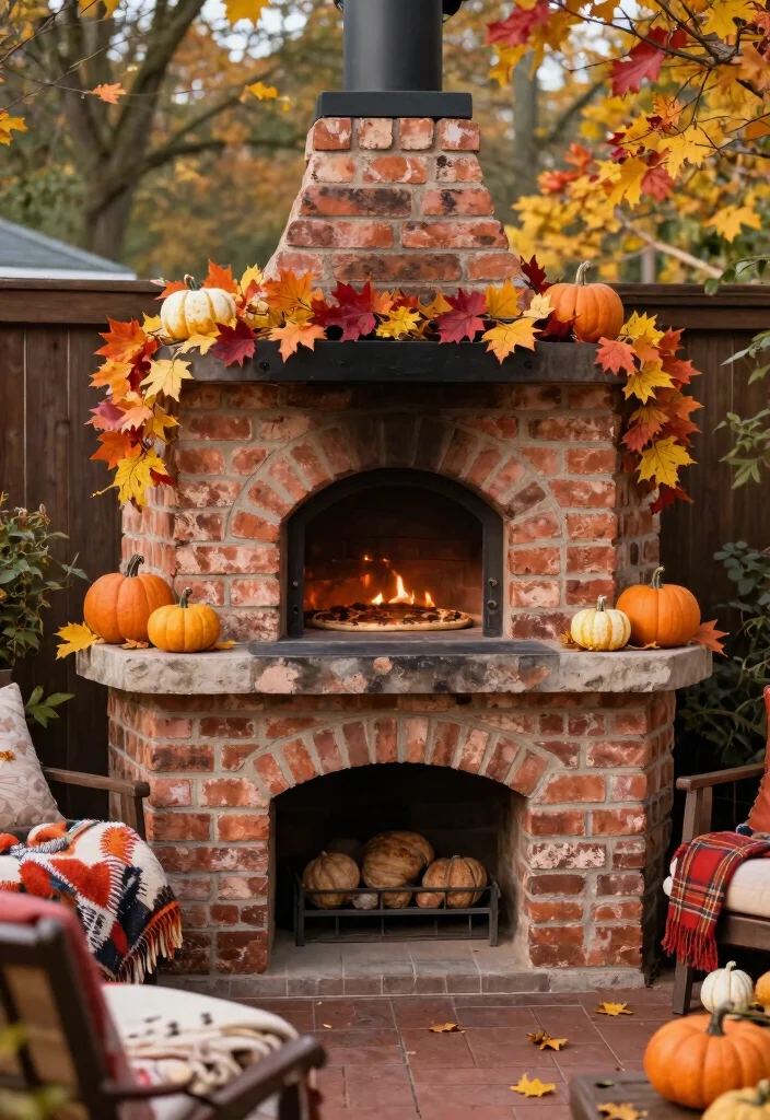 14 Brick Pizza Oven Outdoor Concepts on a Budget That Reach High Heat - 13. Seasonal Decor Ideas 1