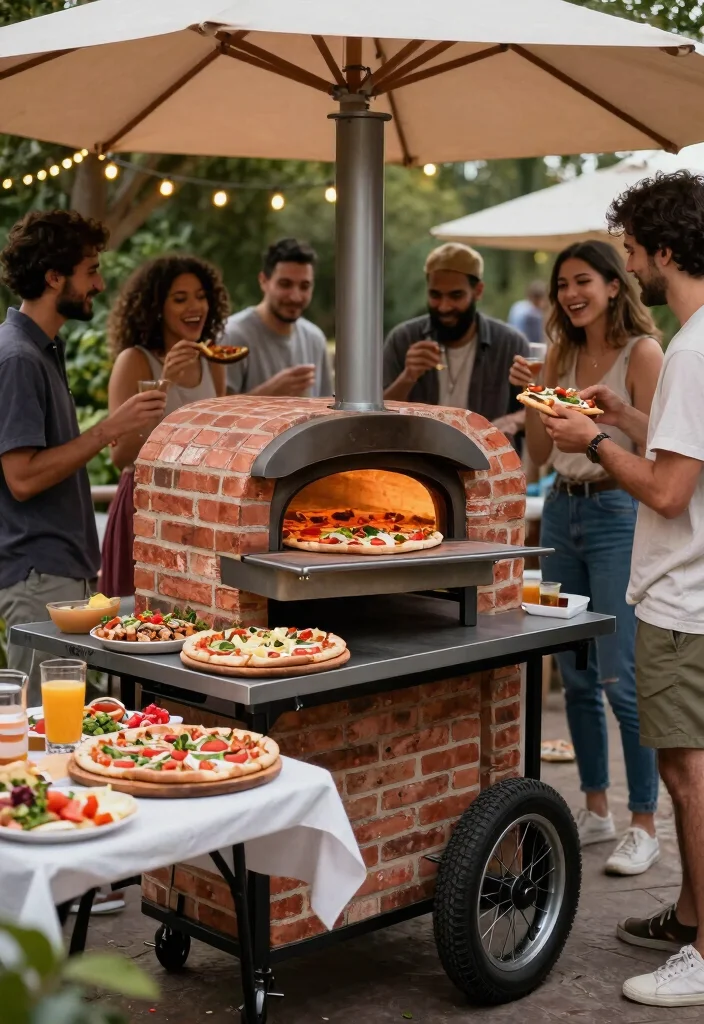 14 Brick Pizza Oven Outdoor Concepts on a Budget That Reach High Heat - 2. Mobile Pizza Oven 1