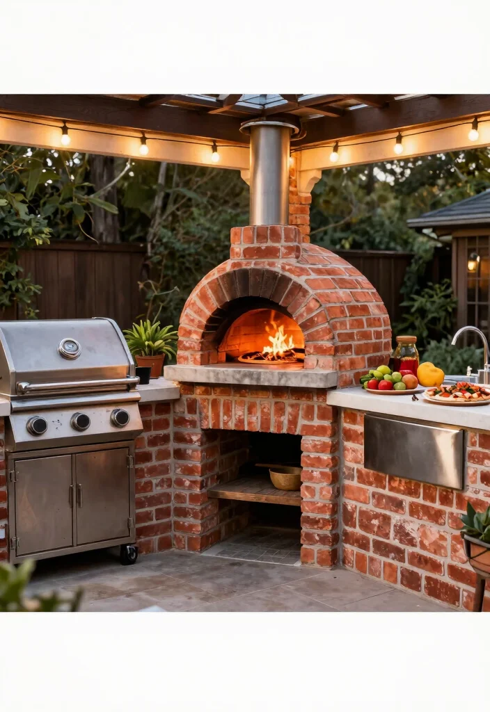 14 Brick Pizza Oven Outdoor Concepts on a Budget That Reach High Heat - 8. Outdoor Kitchen Integration 1