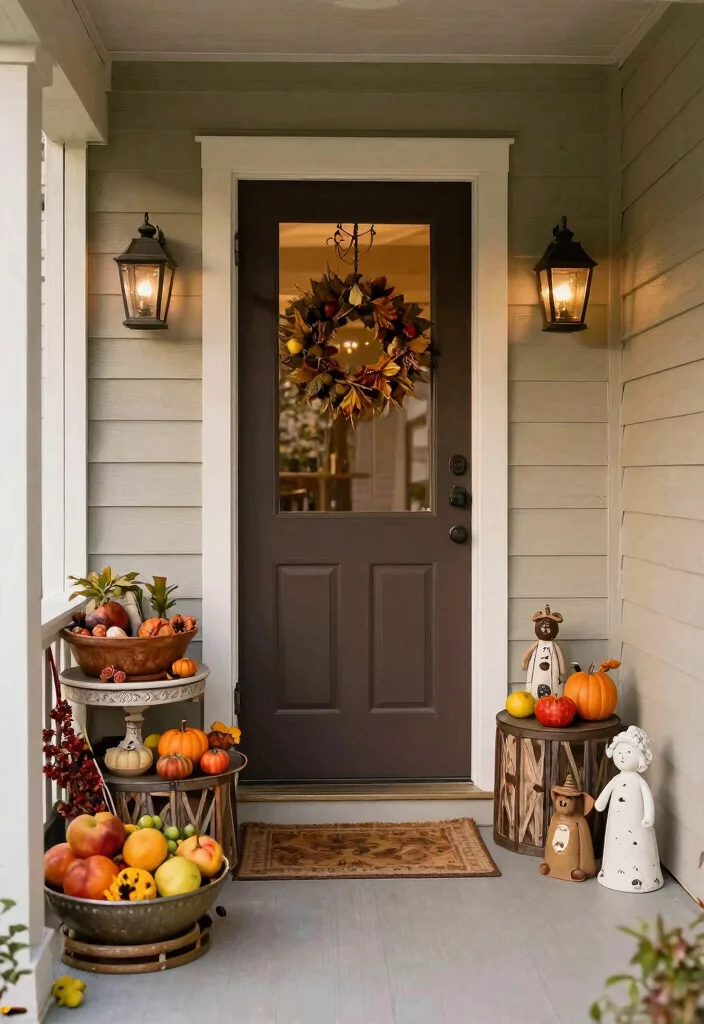14 Fall Front Porch Decor Ideas That Work for Small Entries - 14. Seasonal Accessories 1