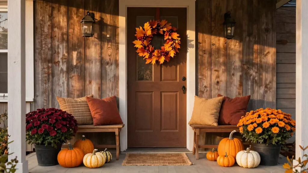 14 Fall Front Porch Decor Ideas That Work for Small Entries