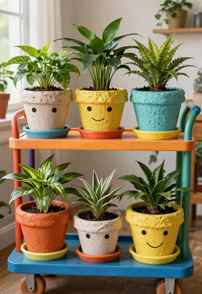 14 Indoor Flower Pots That Don't Leak or Stain Floors - 8. Recycled Material Flower Pots 1